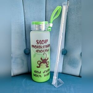 Water bottle w/straw